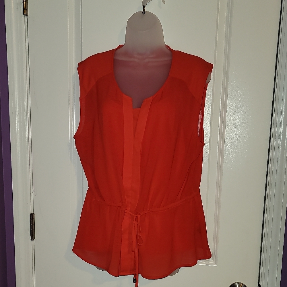 Vince Camuto Vibrant Red Top & Camisole Set Sz: XL - Picture 1 of 8